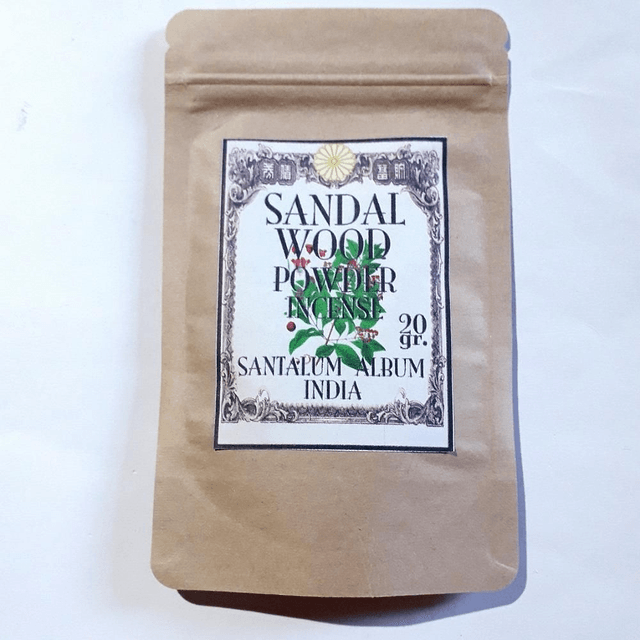 Sandalwood Powder Incense, SANTALUM ALBUM, India, 20gram 