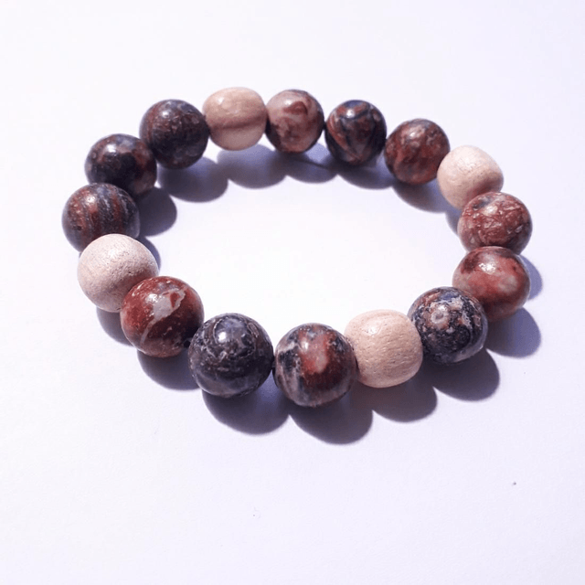 Leopard Jasper & Palo Santo Bracelet 