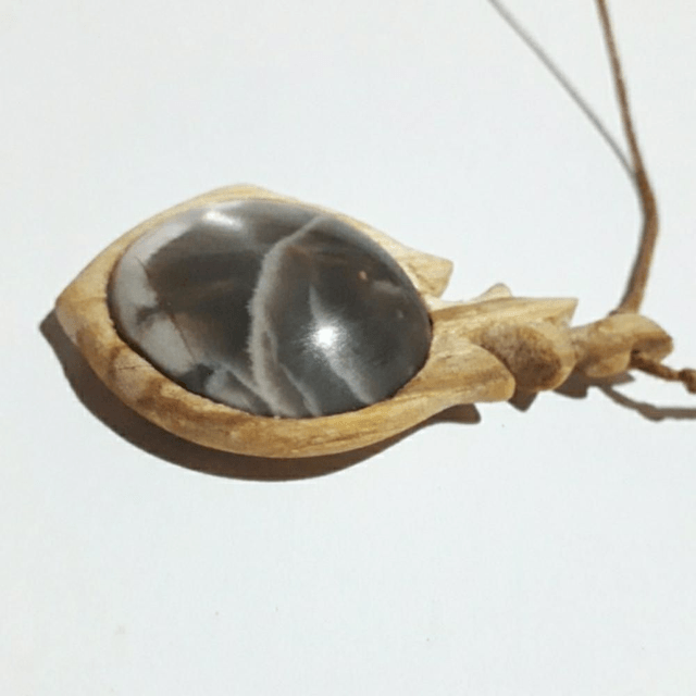 Black Moonstone Palo Santo Necklace