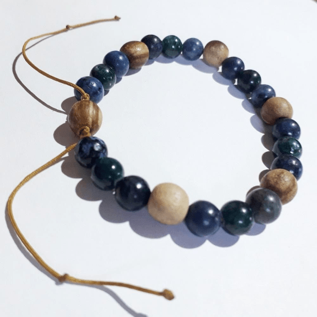Sodalite Apatite & Palo Santo Bracelet 