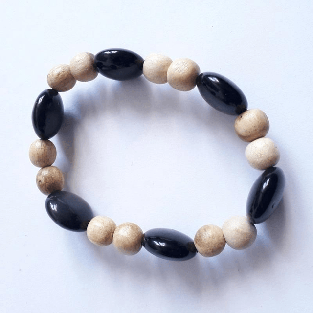 Rainbow Obsidian and Palo Santo Aromatherapy Bracelet 