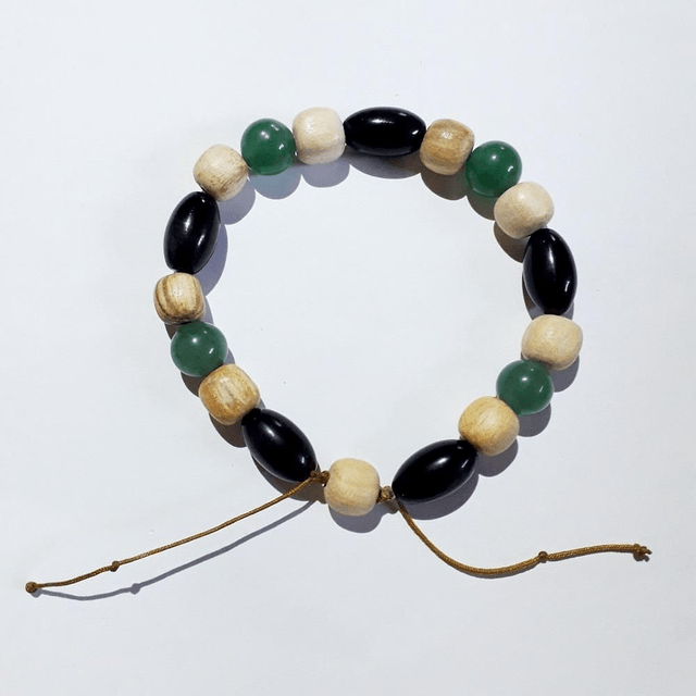 Rainbow Obsidian & Aventurine Palo Santo Bracelet 