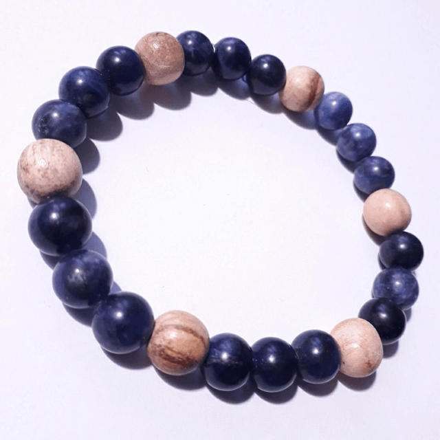 Sodalite and Palo Santo Aromatherapy Bracelet 