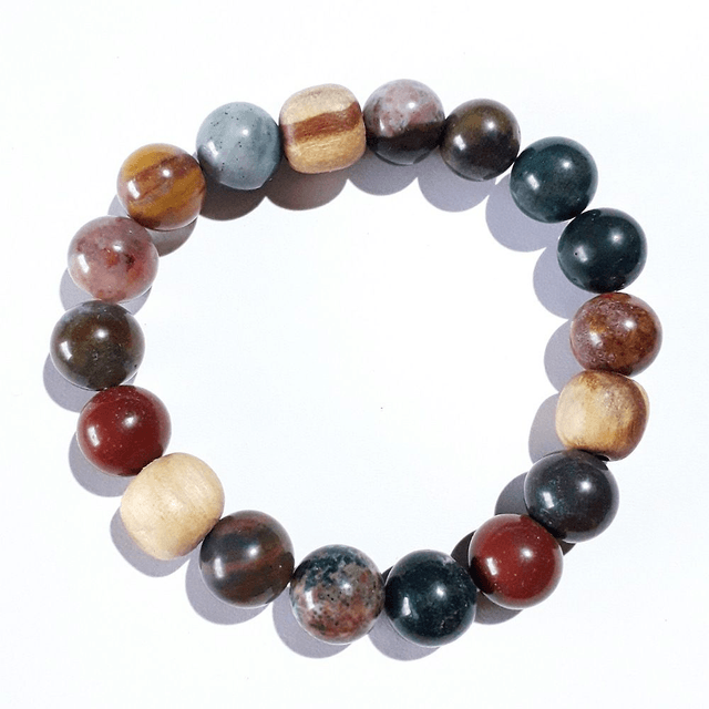 Ocean Jasper & Palo Santo Bracelet 