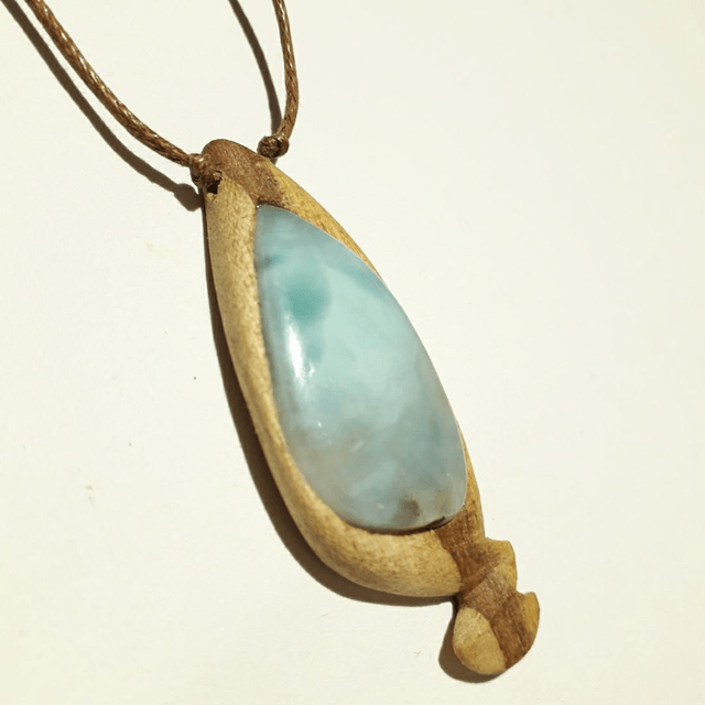 Larimar Palo Santo Necklace 