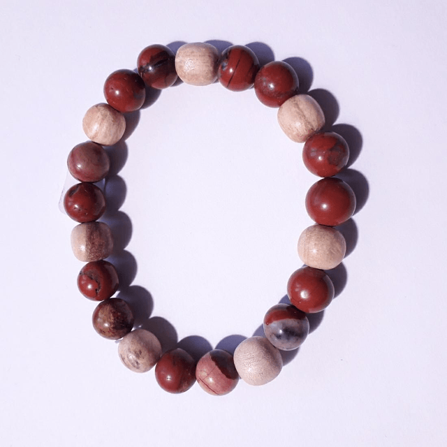 Red Jasper & Palo Santo Bracelet 