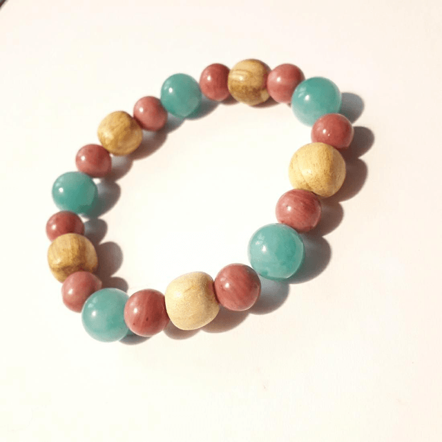 Amazonite & Thulit & Palo Santo Bracelet