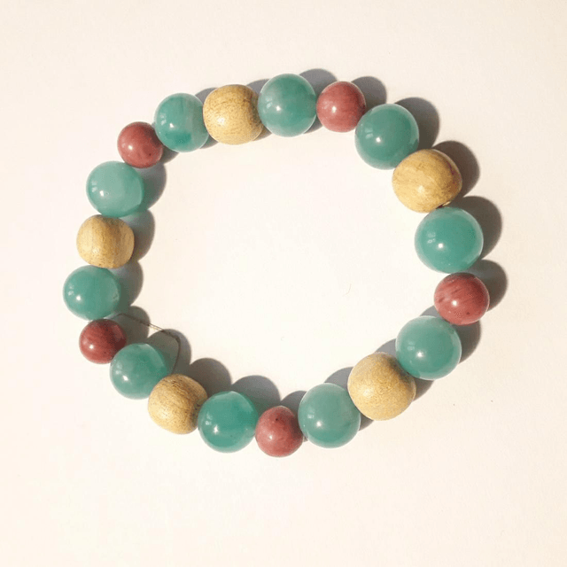 Amazonite & Thulit & Palo Santo Bracelet