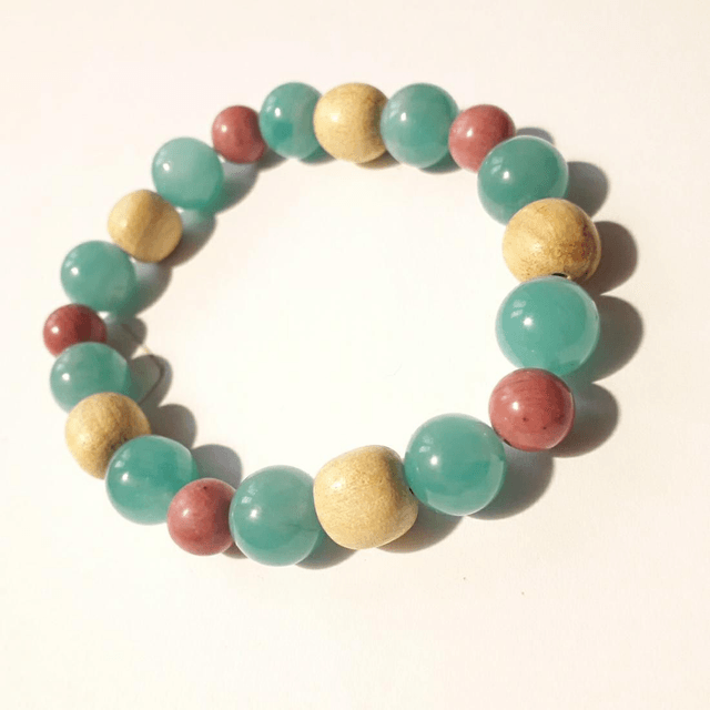 Amazonite & Thulit & Palo Santo Bracelet