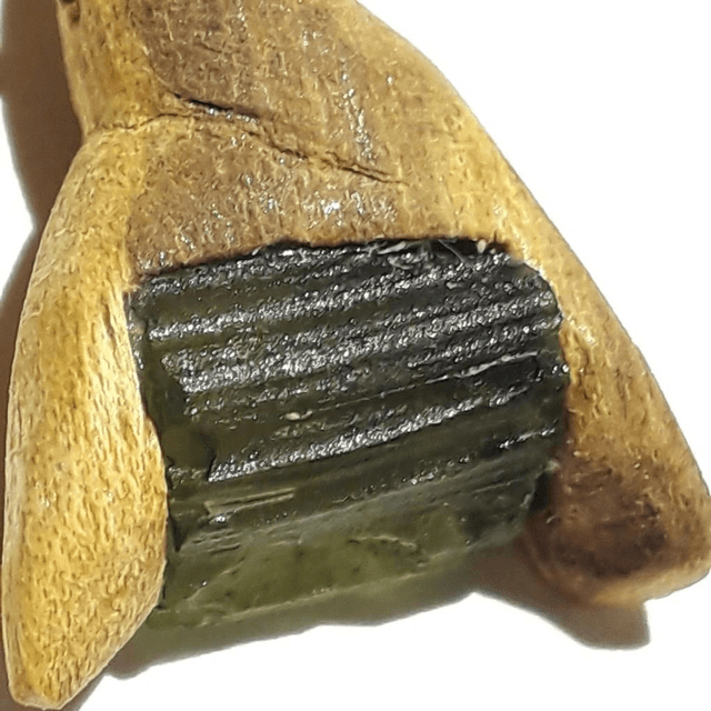 Moldavite Necklace with Hand Carved Palo Santo Wood 