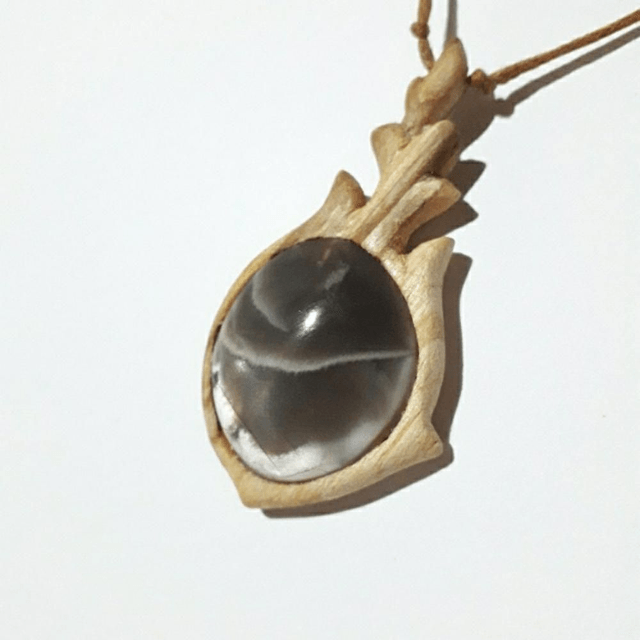 Black Moonstone Palo Santo Necklace