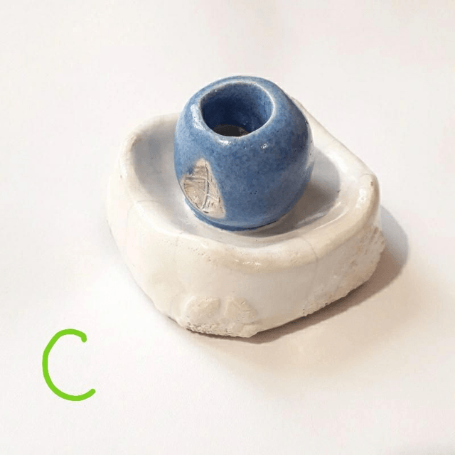 Raku Palo Santo Ceramic Holder 