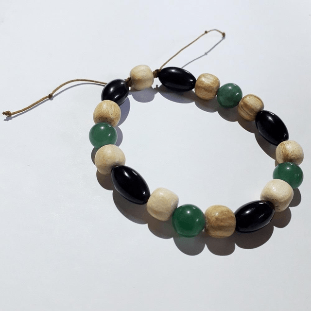 Rainbow Obsidian & Aventurine Palo Santo Bracelet 