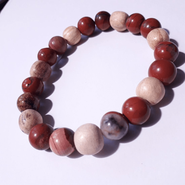 Red Jasper & Palo Santo Bracelet 