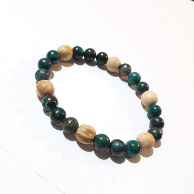 Chrysocolla Palo Santo Bracelet 
