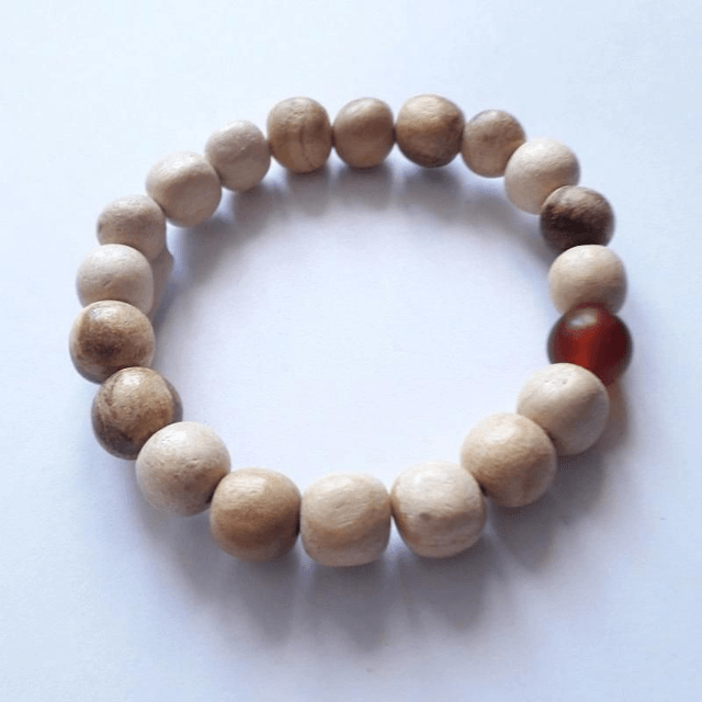 Palo Santo Aromatherapy Bracelet with Carnelian Agate
