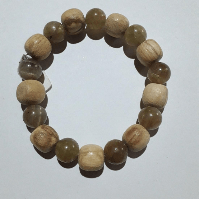 Yellow Aptaite Palo Santo Bracelet 