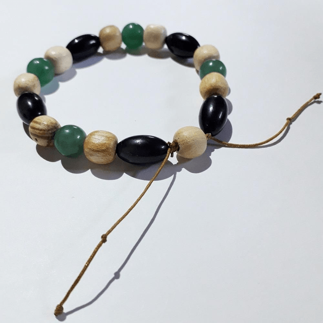 Rainbow Obsidian & Aventurine Palo Santo Bracelet 