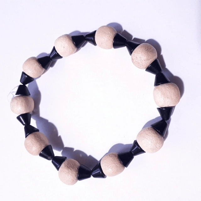 Obsidian cone & Palo Santo Bracelet 