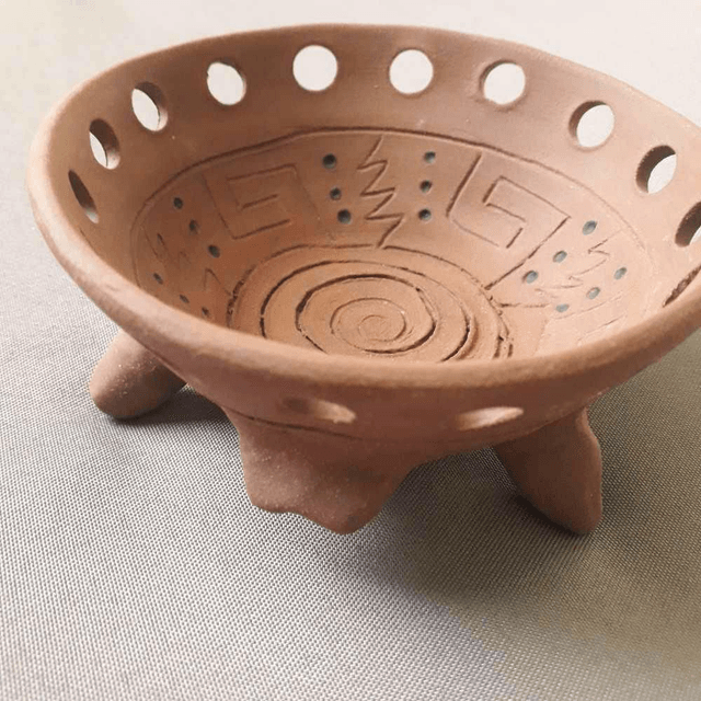 Ceramic Burner with Mayan Motive
