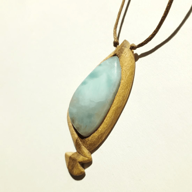 Larimar Palo Santo Necklace 