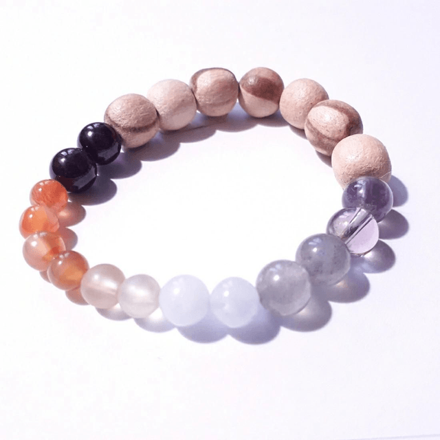 Seven Chakra Crystal & Palo Santo Bracelet 