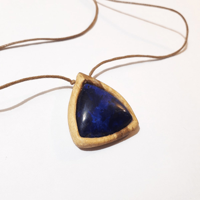 Azurite Palo Santo Necklace