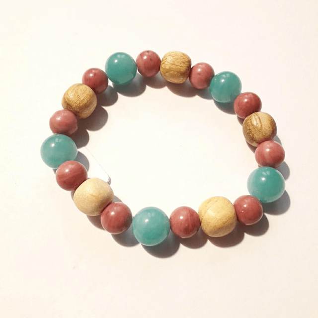 Amazonite & Thulit & Palo Santo Bracelet