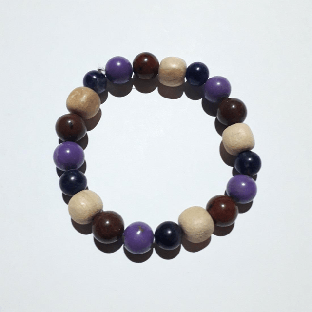 Phosphorsiderite - Sodalita - Mahagony Obsidian Palo Santo Bracelet 