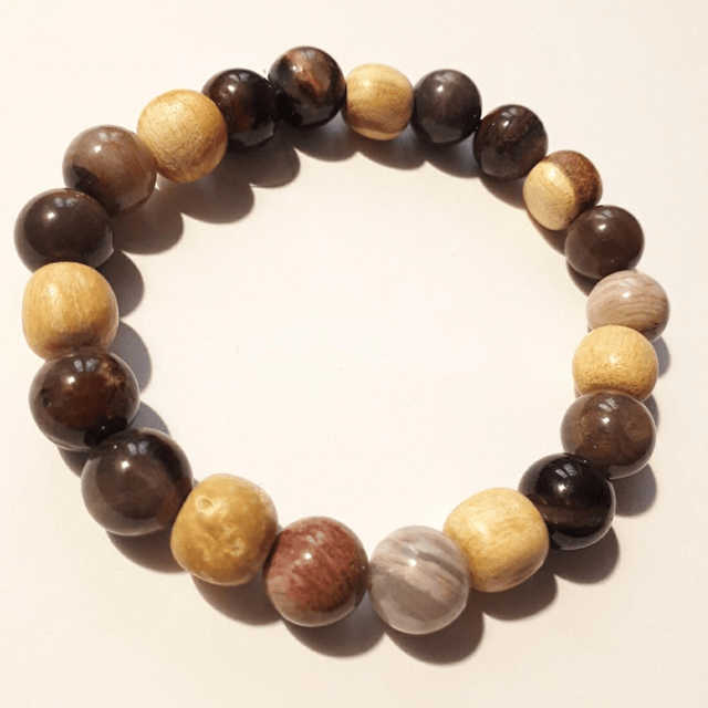 Petrified Wood &Palo Santo Bracelet 