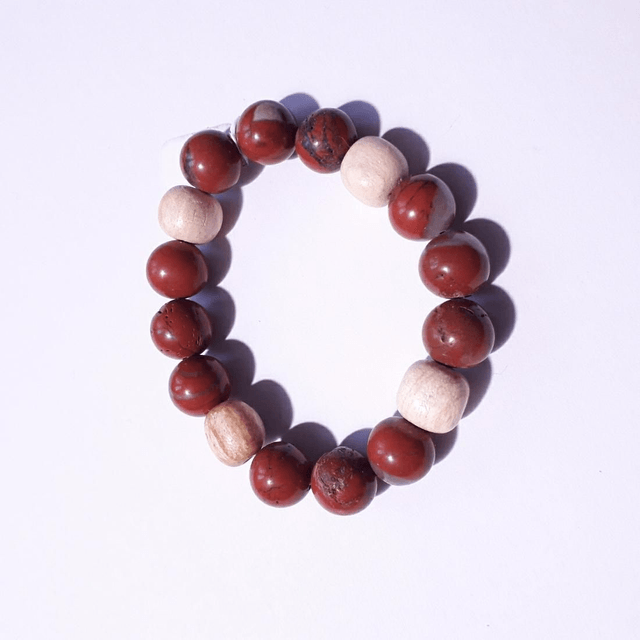 Red Jasper & Palo Santo Bracelet 