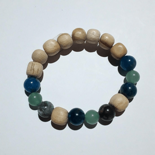Aventurin-Apatit-Bloodstone Palo Santo Bracelet