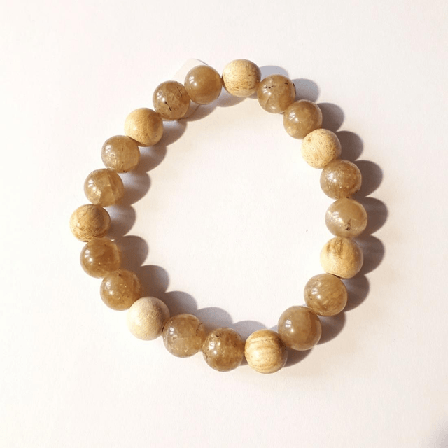 Yellow Apatite Palo Santo Bracelet 