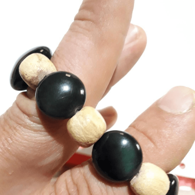 Rainbow Obsidian Palo Santo Bracelet 