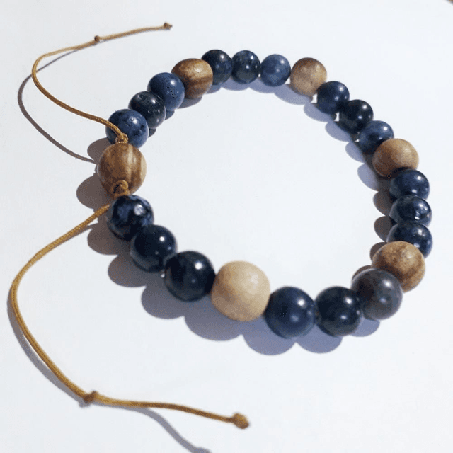 Sodalite Apatite &amp; Palo Santo Bracelet 