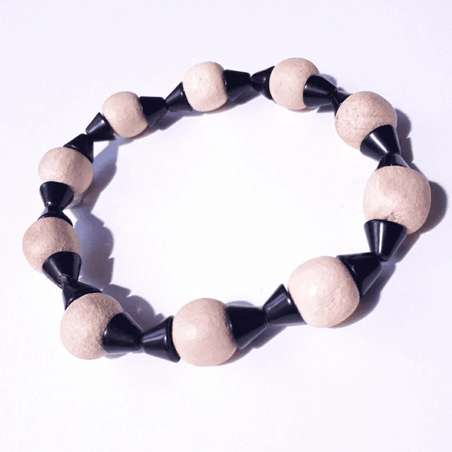 Obsidian cone &amp; Palo Santo Bracelet 