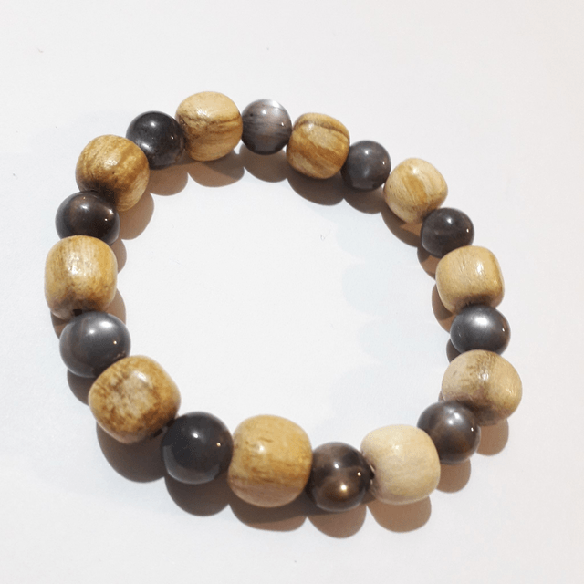 Black Moonstone Palo Santo Bracelet